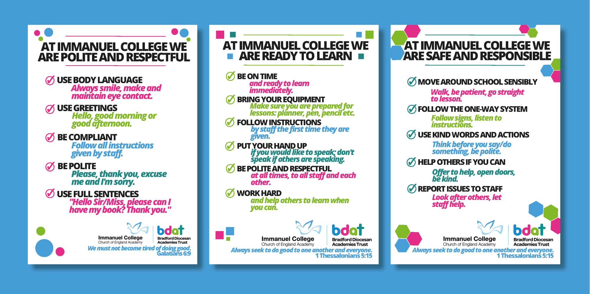 behaviour posters